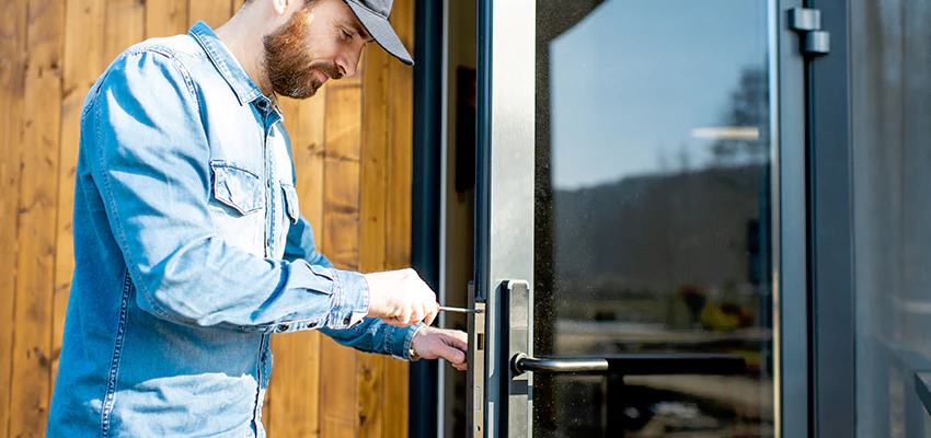 Frameless Glass Storefront Door Locks Replacement in Decatur